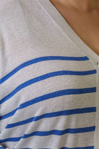 Estheme - Navy Stripe Cardigan - Plus