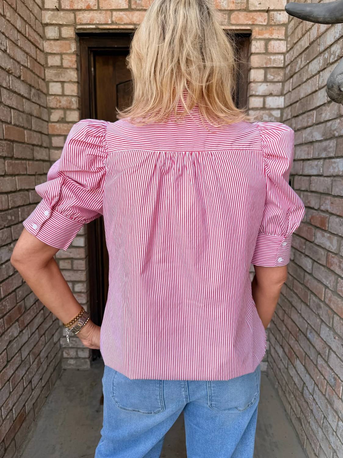 Vine & Love - Americana Puff Blouse