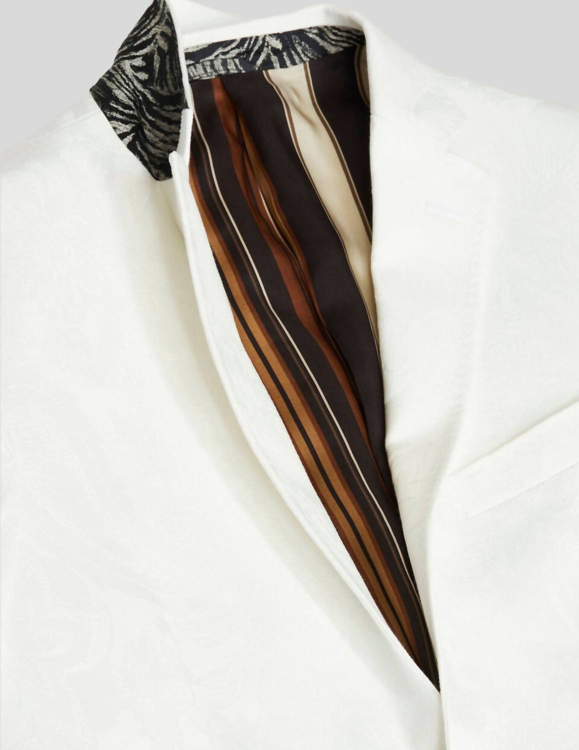 ETRO Men's Tonal Paisley Jacquard Jacket in white - men's jacket - alternate view