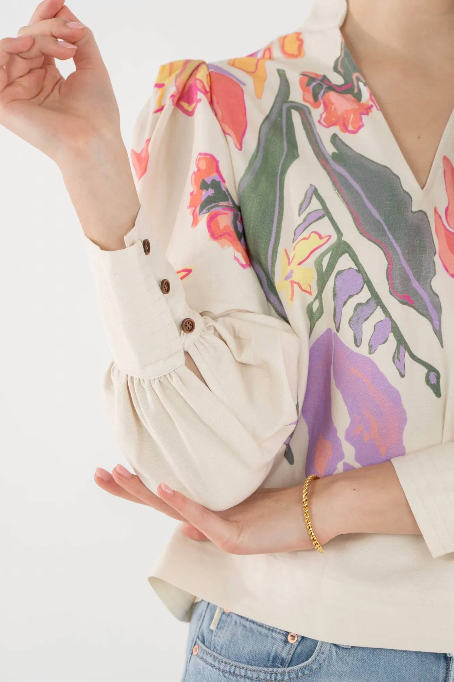 Emily Mccarthy - Hampton Blouson Sleeves Top