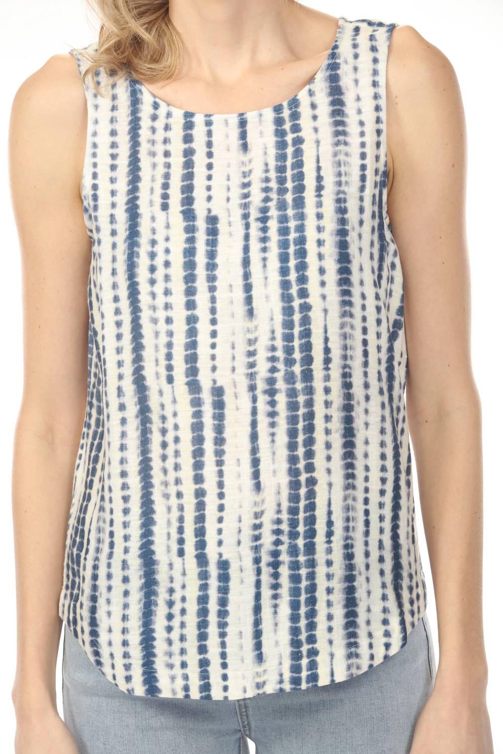 Charlie B - Printed Sleeveless Rounded Hem Top