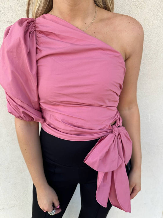 Karlie - One Shoulder Knot Top