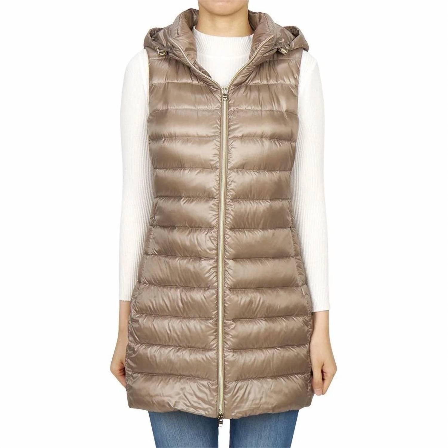 Herno Padded Puffer Vest in platinum - women's jacket