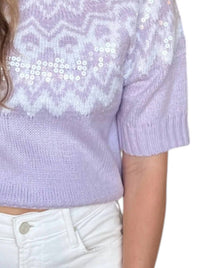 Design History - Juliana Short Sleeve Mock Neck Sweater