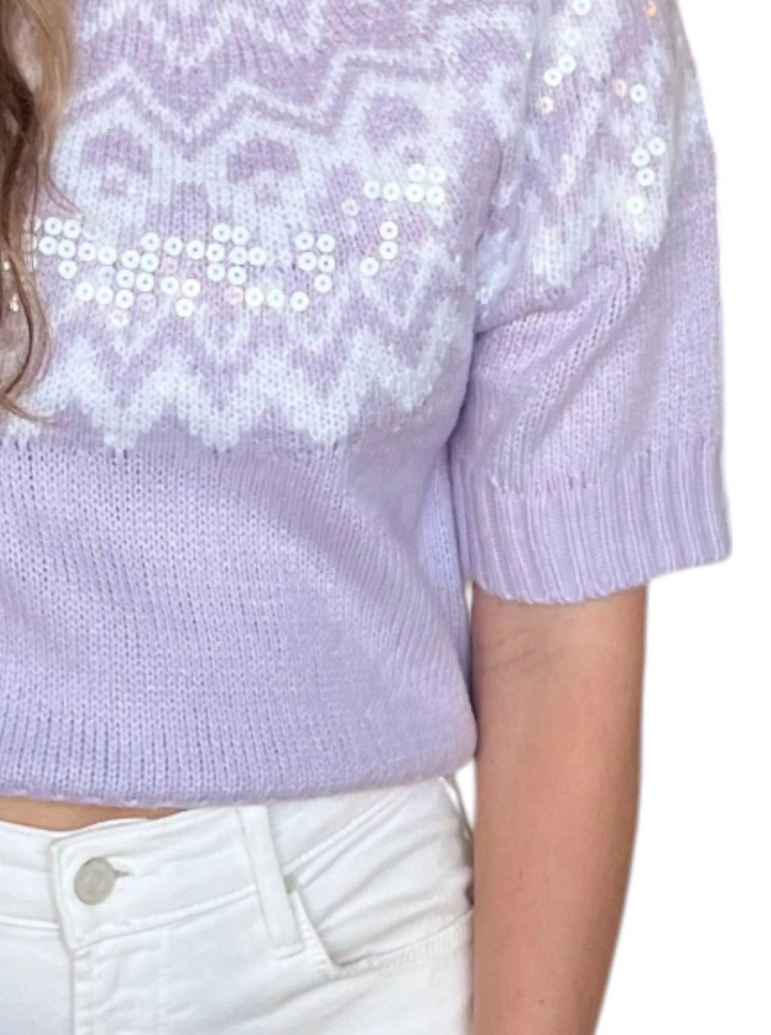 Design History - Juliana Short Sleeve Mock Neck Sweater