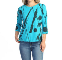 Jess & Jane - Bimba Printed Cotton Top - Plus