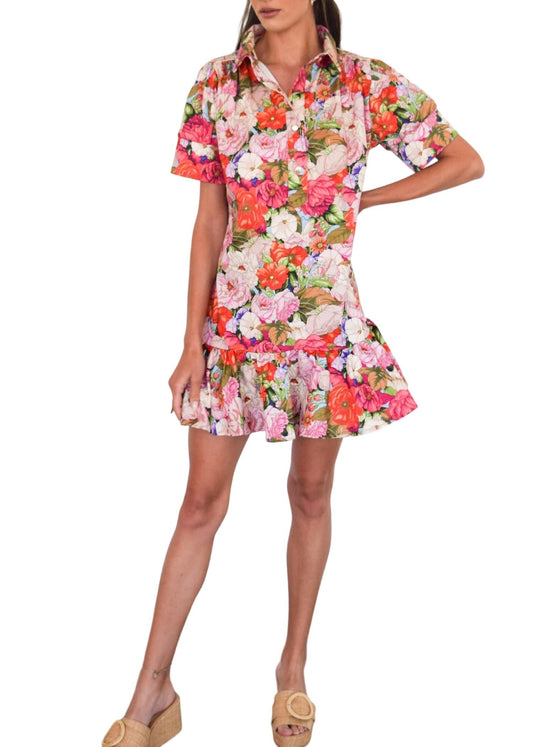 Never A Wallflower - Everything Short Sleeves Ruffle Dress