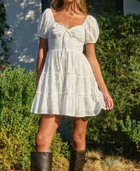 Dress Forum - Eyelet Mini Dress