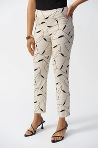 Joseph Ribkoff - Geometric Print Straight Leg Pants