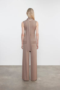 Enza Costa - TISSUE CASHMERE SLEEVELESS SCARF SWEATER