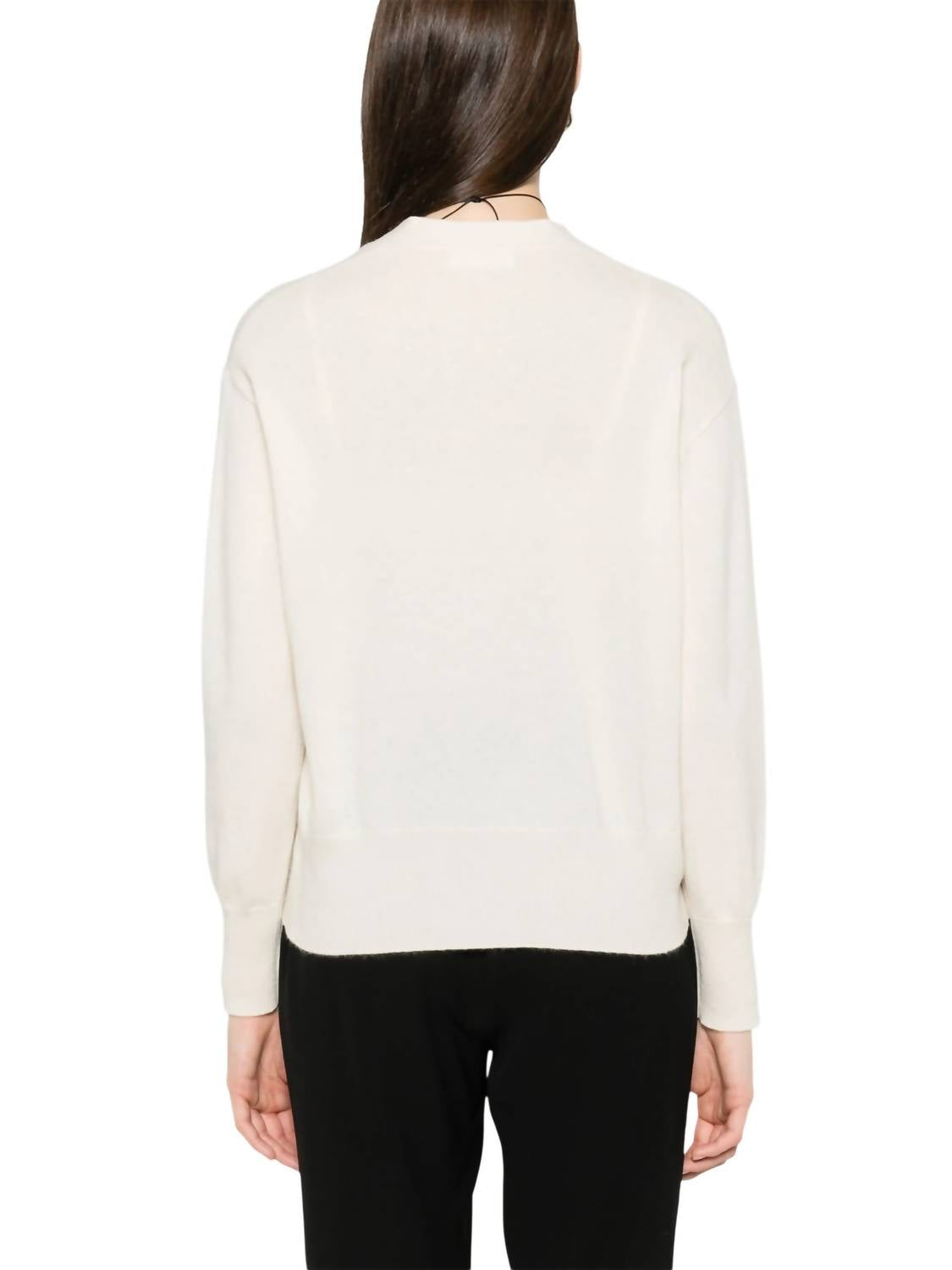 MAJESTIC FILATURES Women’s Cashmere Gilet Cardigan in ivory milk - women's cardigan - alternate view