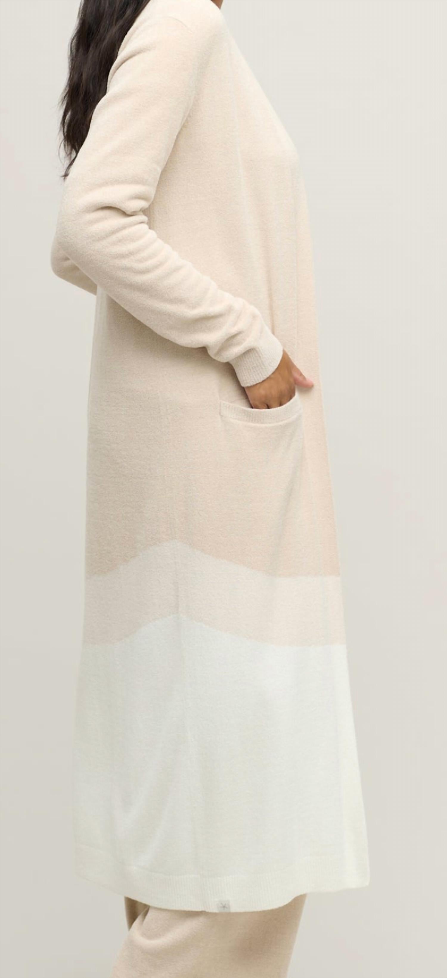 Barefoot Dreams - Wavy Colorblock Long Cardigan Top
