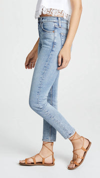 Re/Done - High Rise Ankle Crop Jeans
