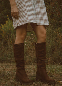 DIRTY LAUNDRY Women's Go Girl Block Heel Boots in brown - women's shoe