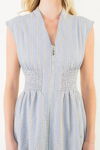 Thml - Striped Floral Pattern Midi Dress