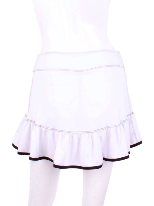 Love Love Tennis - Women's Ruffle Tennis Skirt With Black Trim