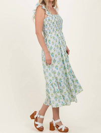 Blu Pepper - Floral Tile Midi Dress