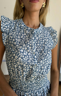 Mint - Dreamy Daisy Flutter Sleeve Mini Dress