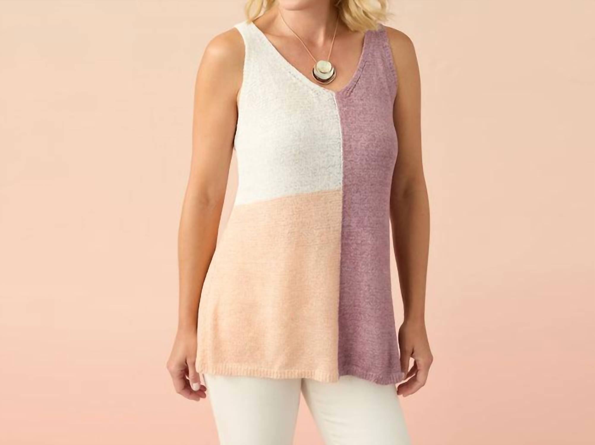 Coco + Carmen - Jade Colorblock Knit Tank Top