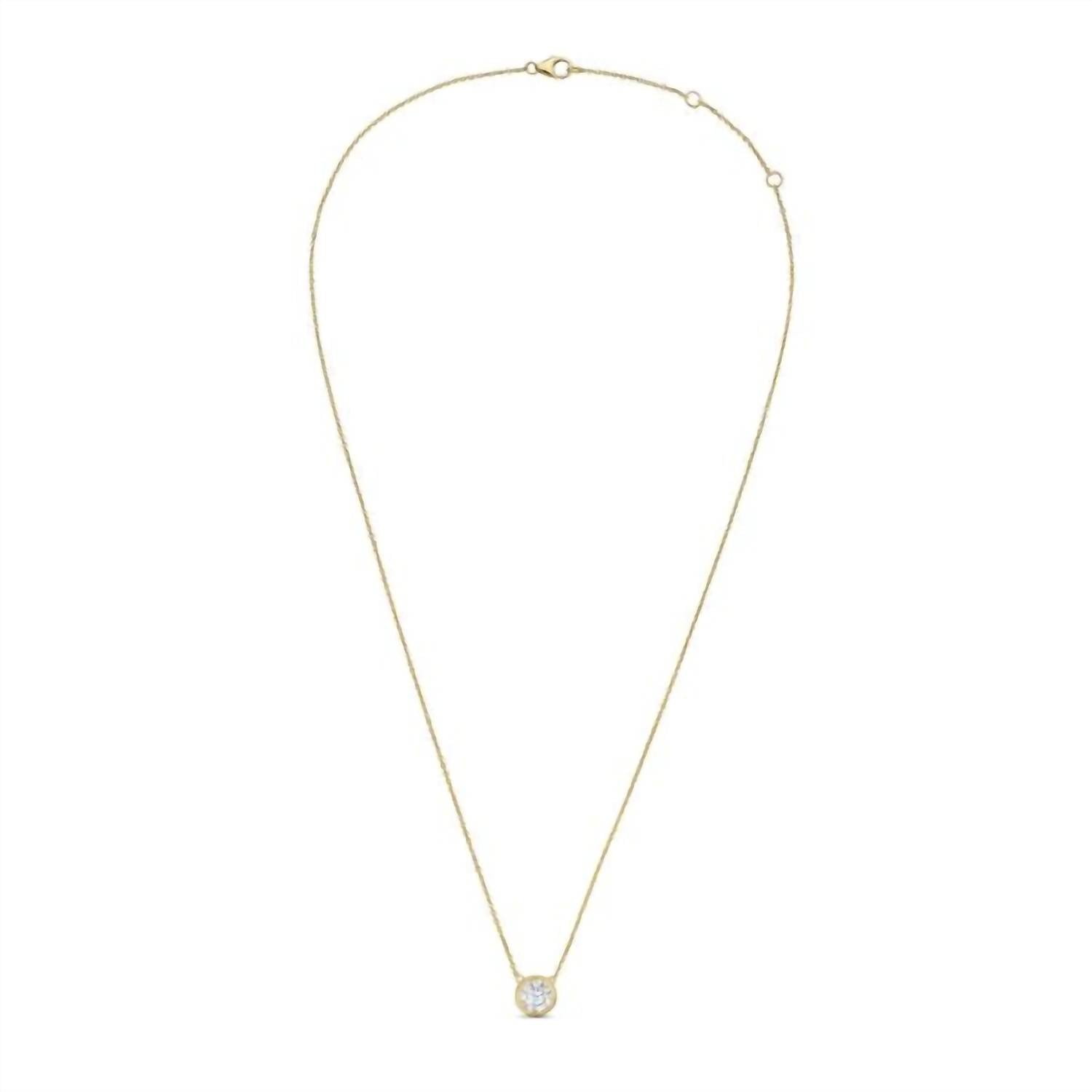 Diana M Jewels - Round-cut 6.00 Ct Lab-grown Diamond Bezel Pendant Necklace