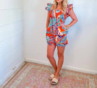 Willa Story - Meredith Multi Print Elastic Shorts