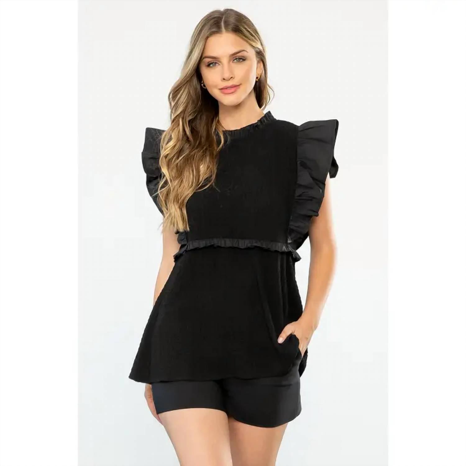 Thml - Ruffle Textured Top