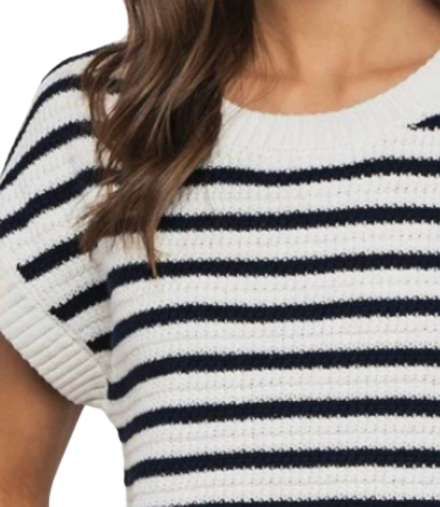 Urban Daizy Chelsea Textured Stripe Top - women's t-shirt - detail view