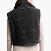BAREFOOT DREAMS Brushed Puffer Vest in carbon - women's jacket - alternate view