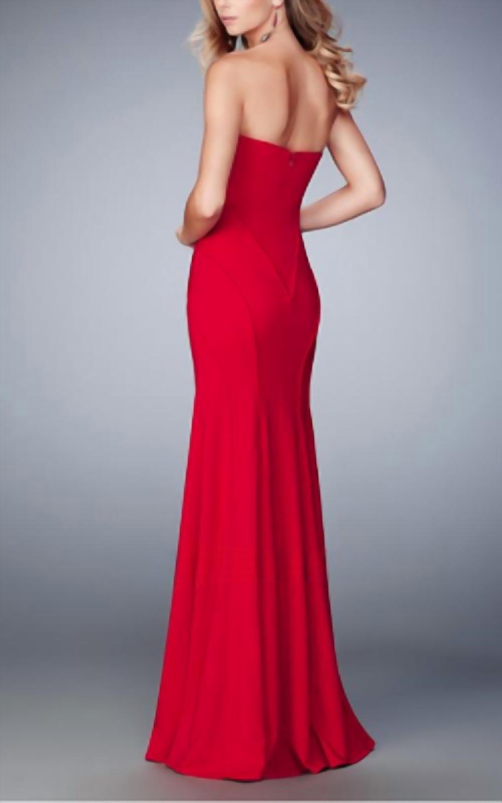 La Femme - Sweetheart Neckline Jersey Gown