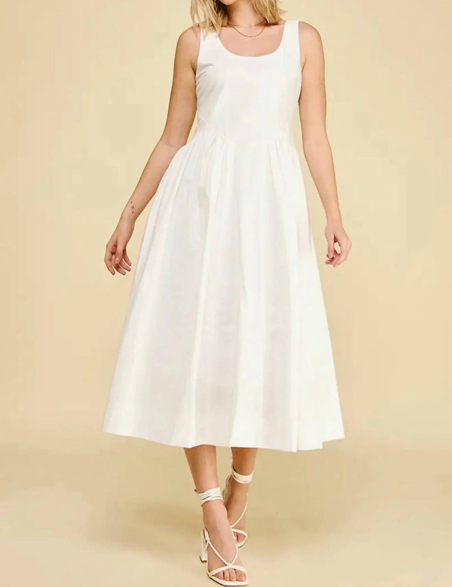 Pinch - A-line Poplin Midi Dress