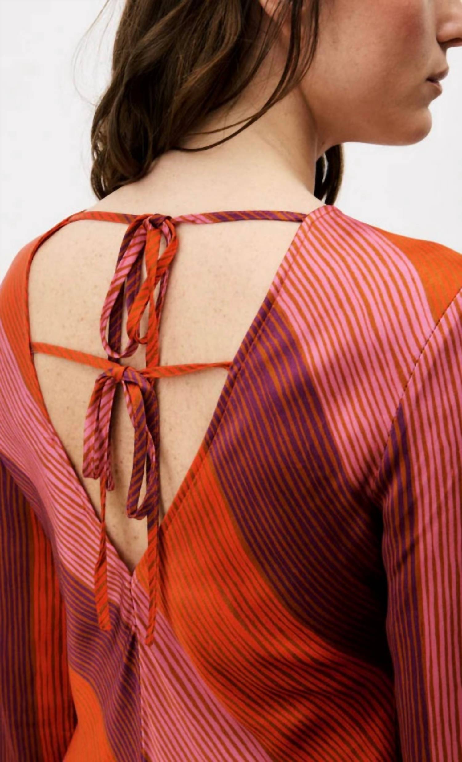 FRNCH Women's Labelle Dress in red stripe - women's long sleeve top - view 5