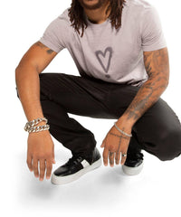 On This Day - Exclamation Heart Graphic Short Sleeve Knit Tee