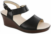 Sas - Women's Heather Quarter Strap Wedge Sandal - Wide
