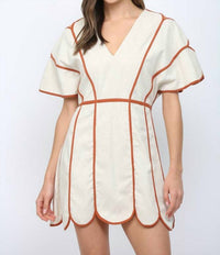Fate - Binding Scallop Panel Mini Dress