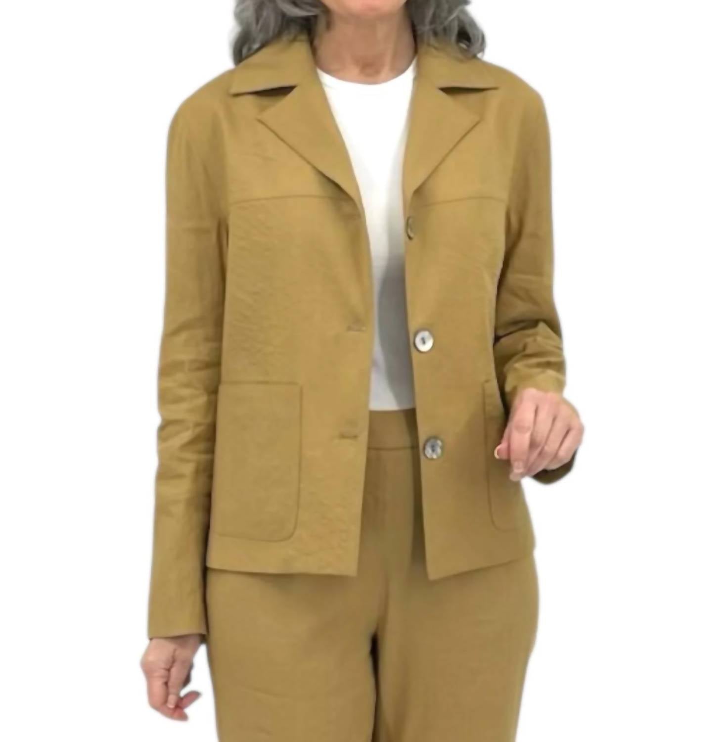 Estelle And Finn - Stretch Linen Crop Boxy Jacket