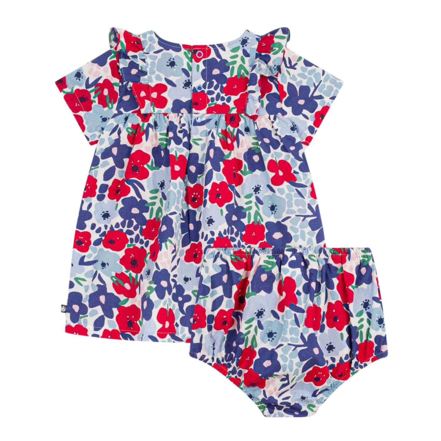Petit Bateau - Baby Girls Floral Dress With Bloomers