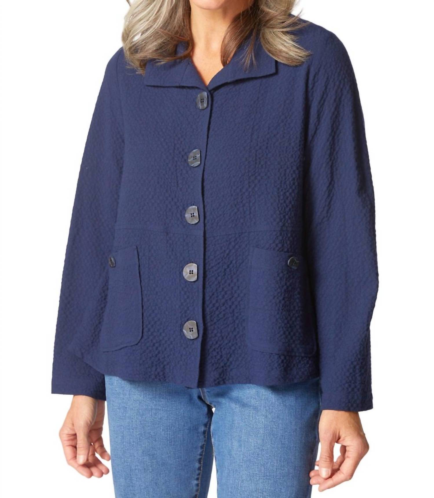 Habitat - Crinkle Crepe Swing Long Sleeve Jacket