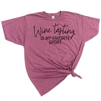 Dk Handmade - Wine Tasting Is My Favorite Sport T-Shirt