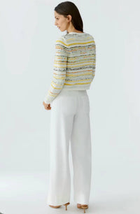 Oui - Striped Knit Cardigan