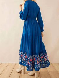 Bohera - Drop Waist Embroidered Dress