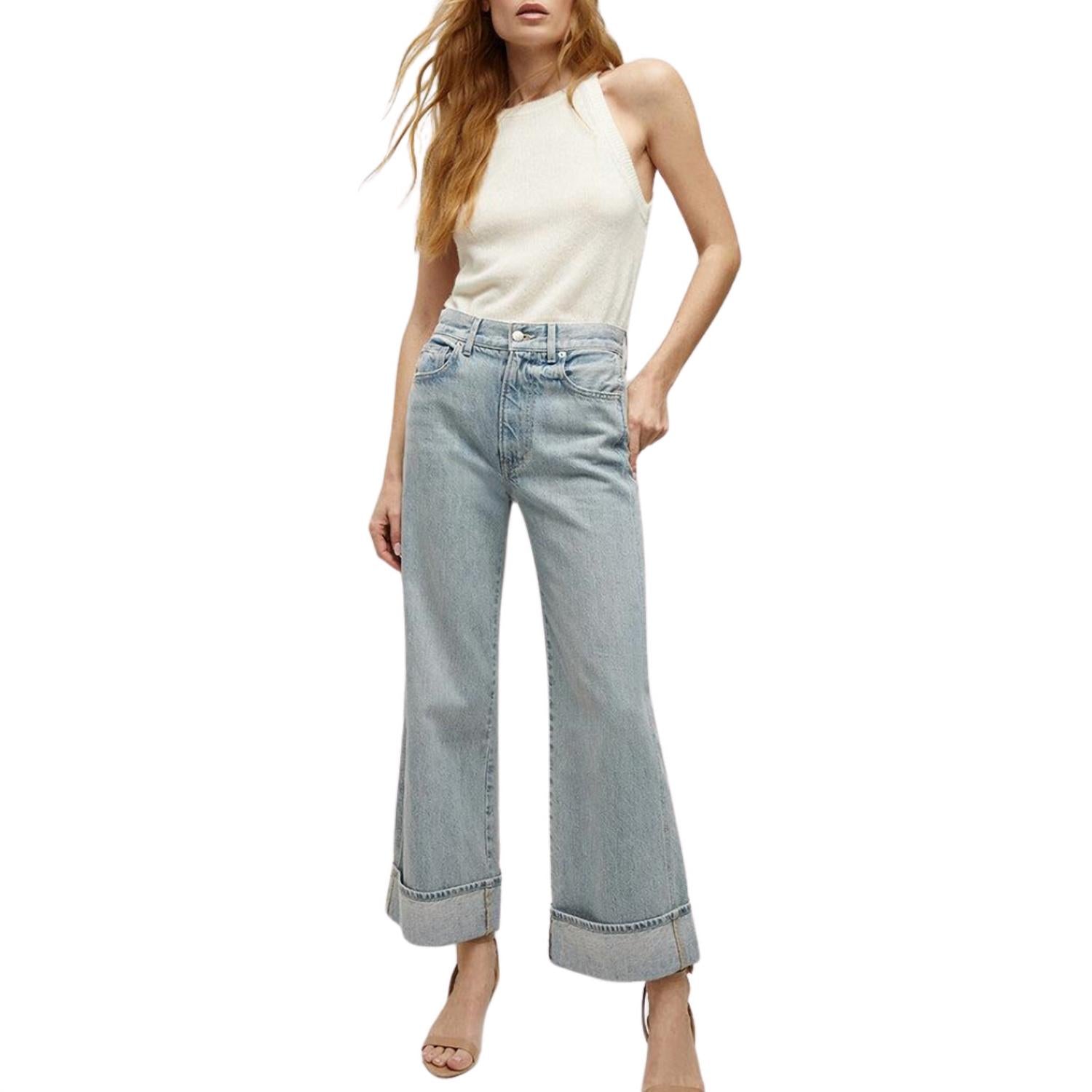 Veronica Beard - Taylor Cuffed Wide-leg Jeans