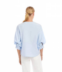 Karen Kane - Lantern Sleeve Pearl Button Top