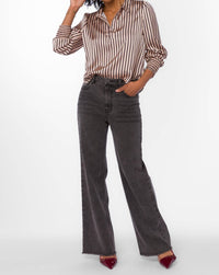 Velvet Heart Kat Blouse in goldie striped - women's blouse - view 4