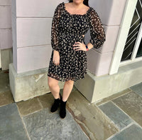 Ee:Some - Printed Off Shoulder Mini Dress