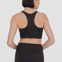 mono b Women's Racerback Sports Bra in black - women's intimate - detail view
