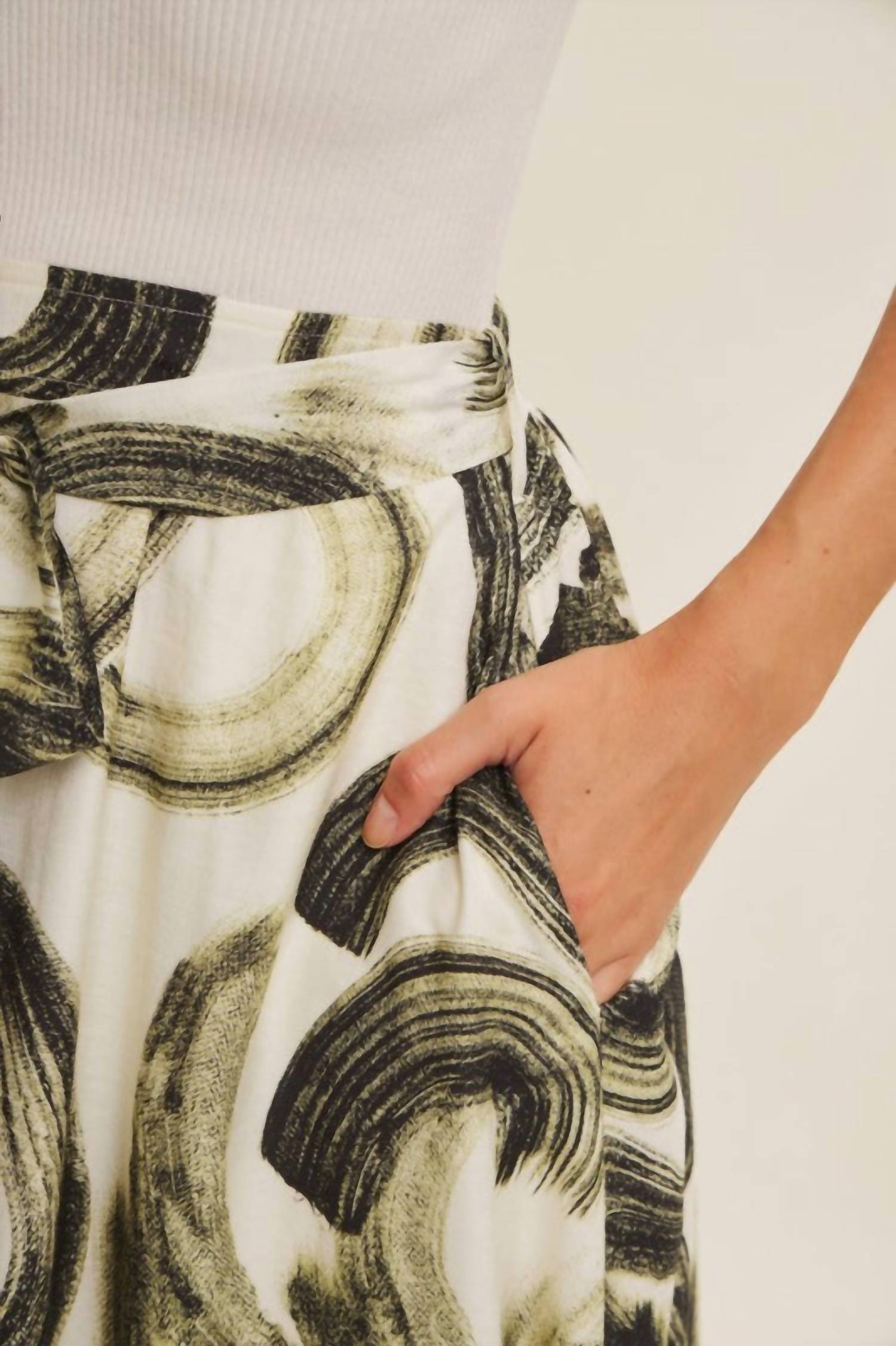 In February - Brush Stroke Mixed Media Dress