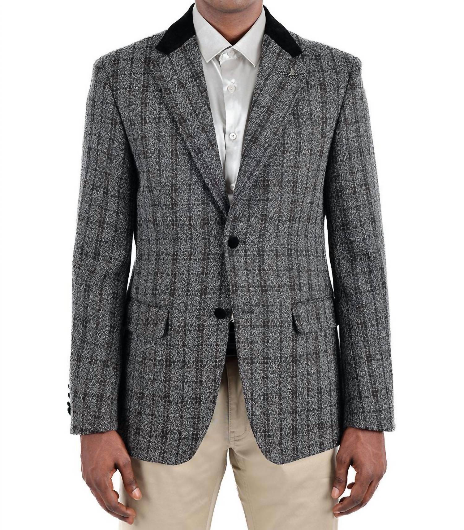 Barabas - Quilted Plaid Blazer