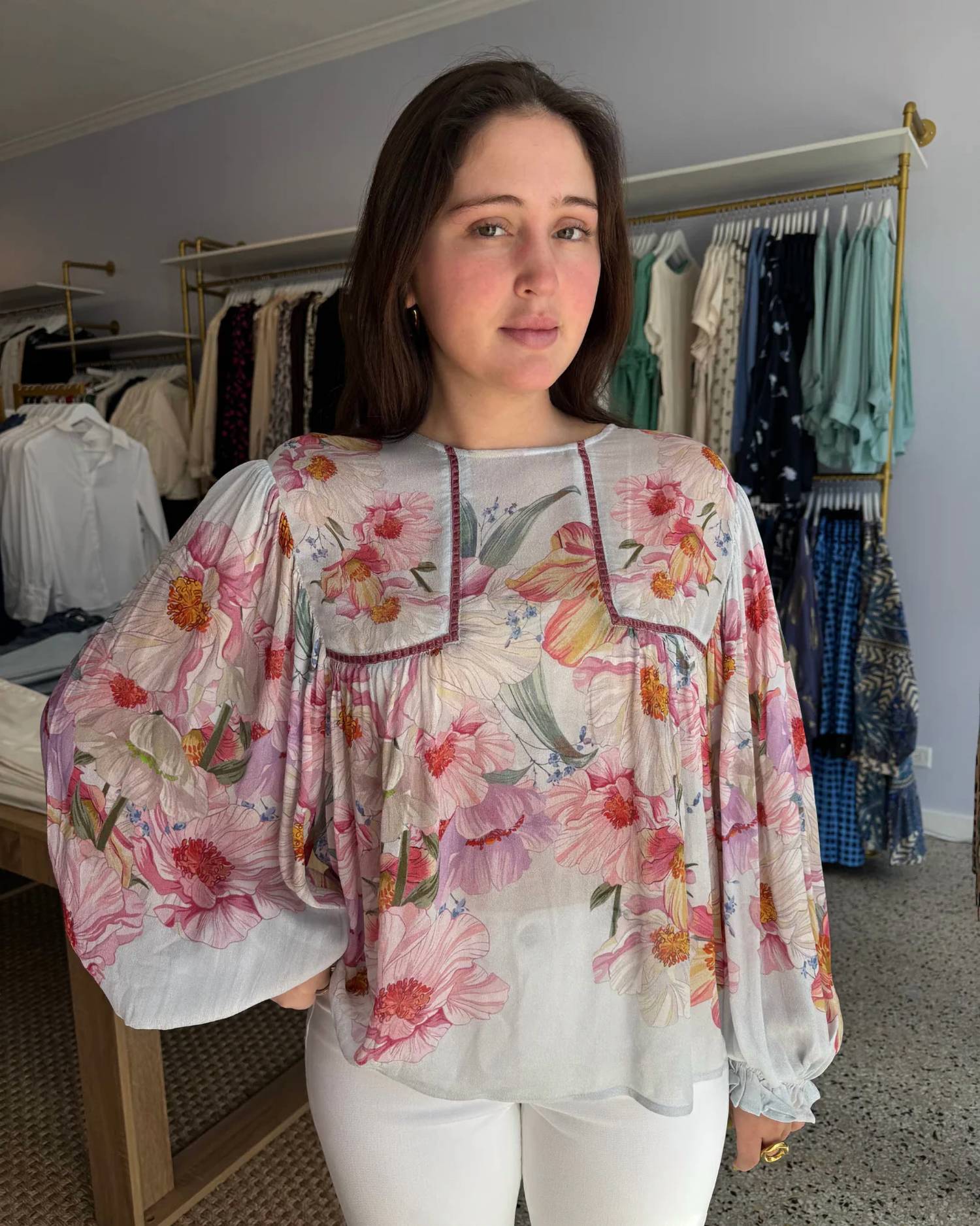 -Bl^Nk- - Tiara Volume Sleeves Top