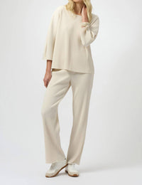 Joseph Ribkoff - Women's Pleated Scuba Crepe Wide Leg Pants