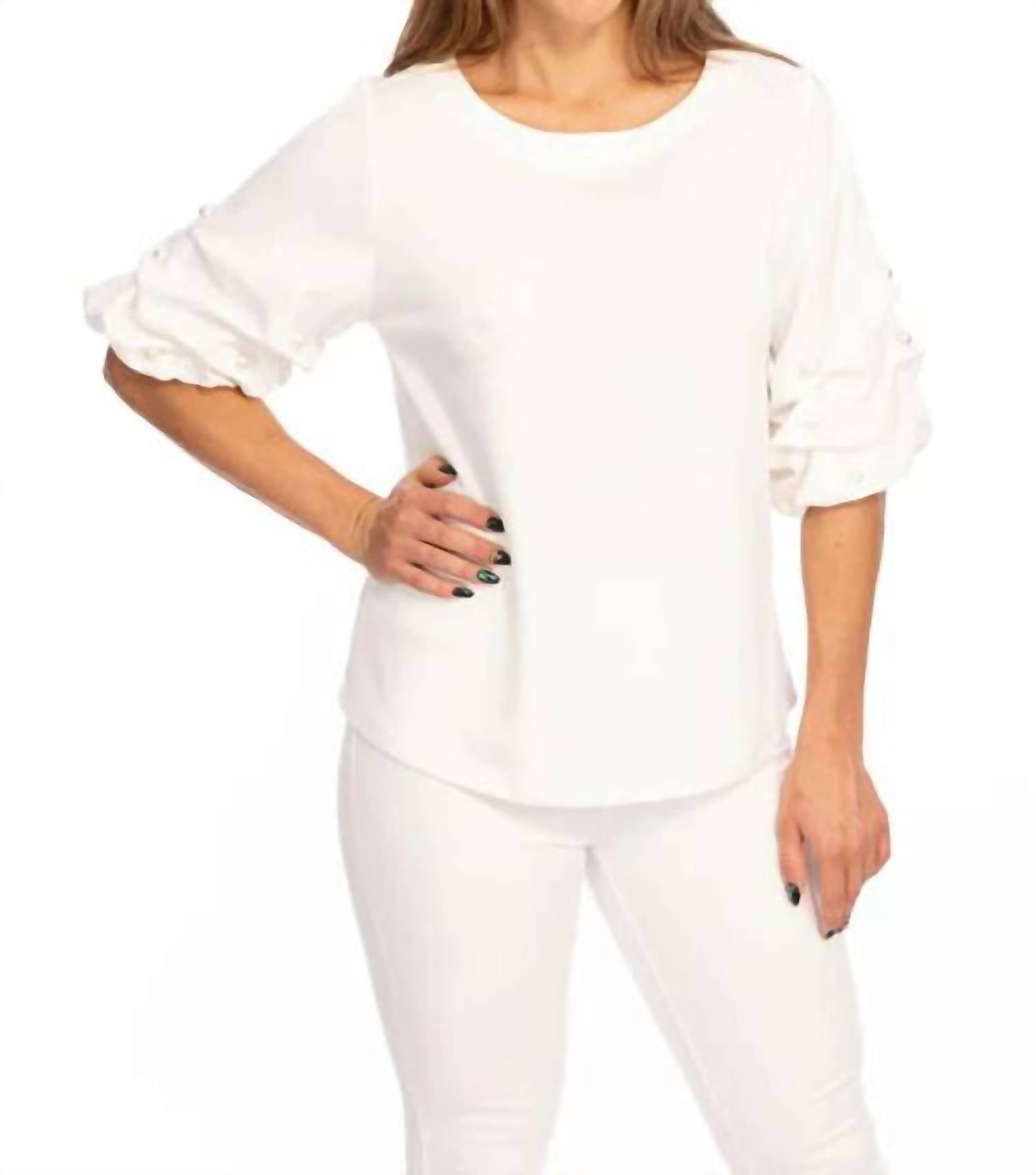 Lior - Pearl Detail Top